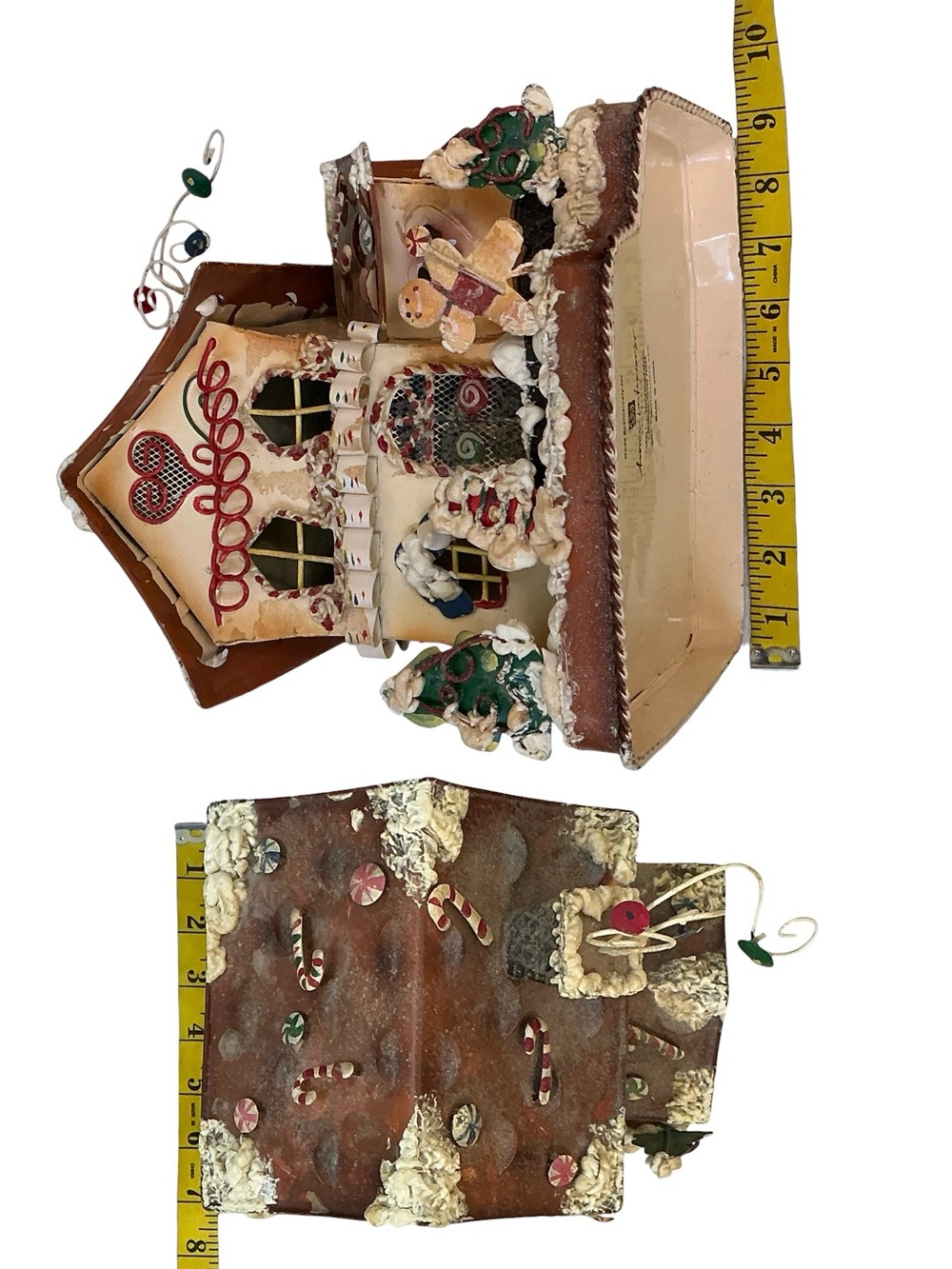 Vintage Large Gingerbread Candle Holder Metal Home Interiors 11” - Picture 6 of 16